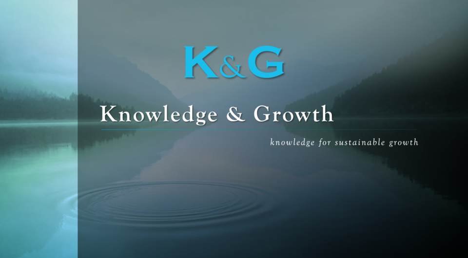 Knowledge & Growth, Knwledge for Sustainable Growthw